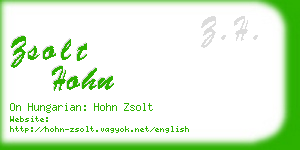 zsolt hohn business card